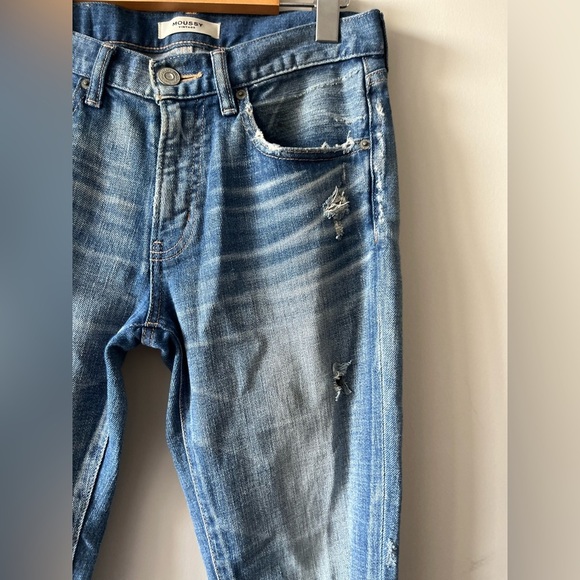 MOUSSY Vintage Distress Ripped Cropped Denim Jeans size 26 - Picture 12 of 13